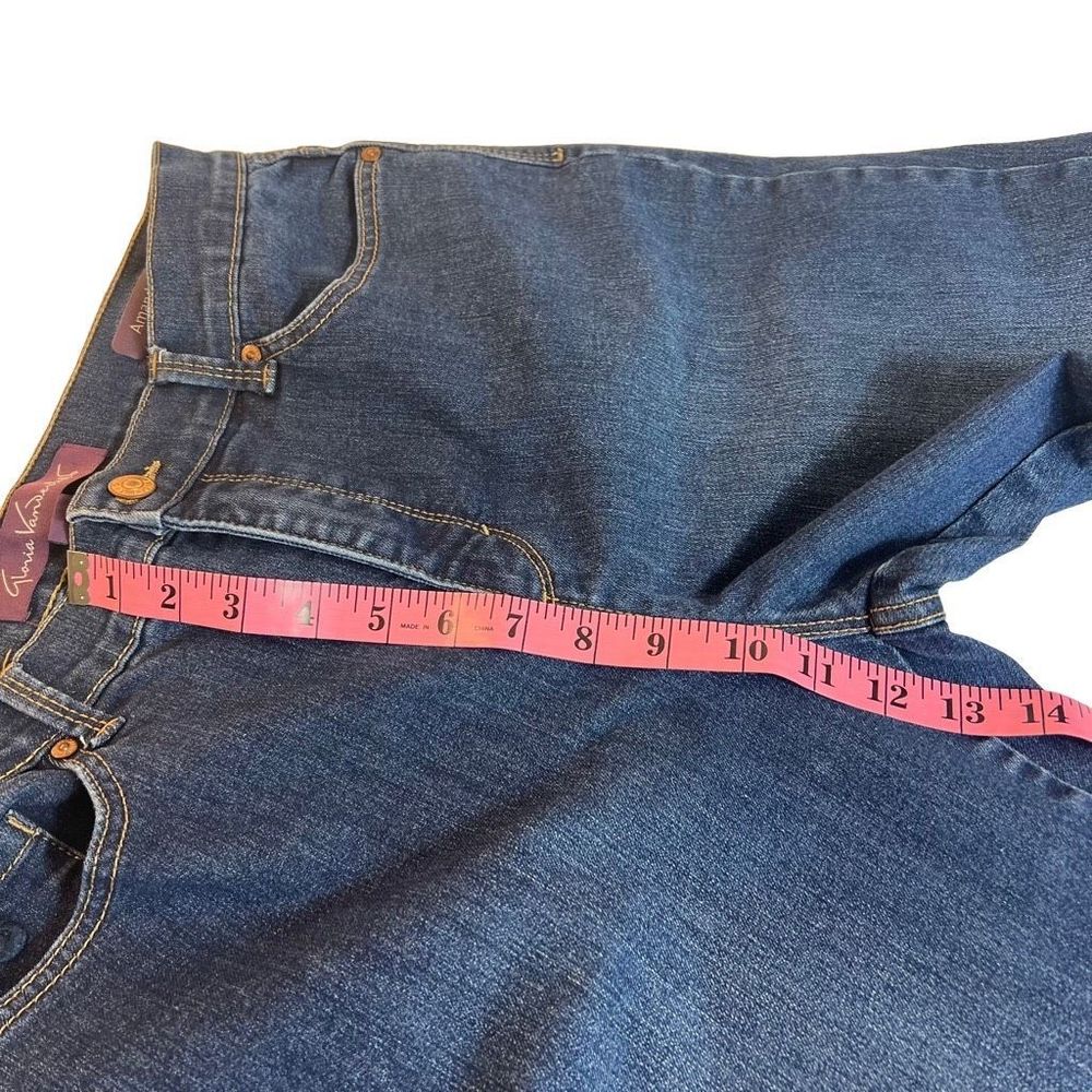 Gloria Vanderbilt Women's Dark Wash Amanda High-Rise Straight-Leg Jeans Size‎ 12 - Picture 6 of 10